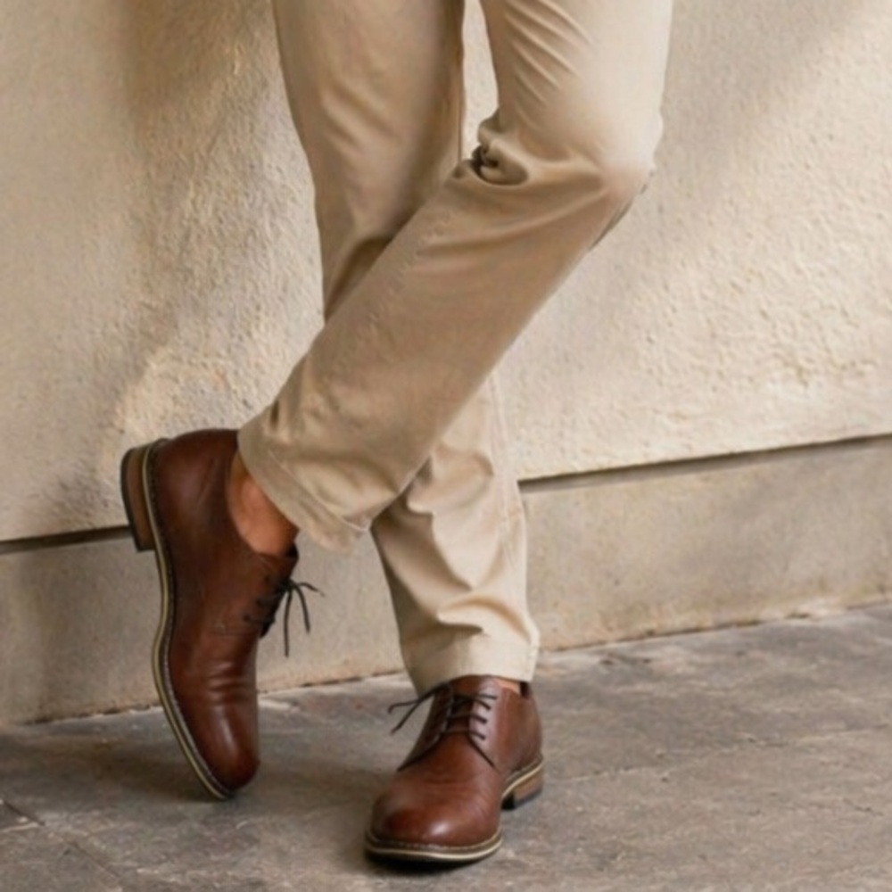 Alfani Jason Brown Leather Chukka Boots Sz 10 Business Everyday Corporate